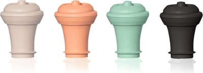 Vacu Vin Vacuum Wine Stoppers Loop – Set van 4 – Wijnstoppers voor Wine Saver – Assorti Kleuren – Herbruikbaar