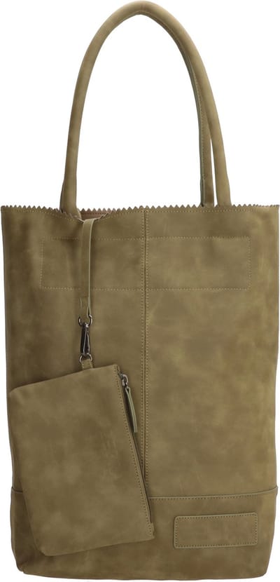 Zebra Kartel Shopper - Olijfgroen