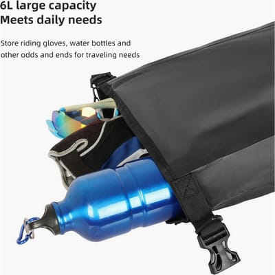 Sacoche de Fourche Avant de Vélo Imperméable Sac Sec de Vélo Sac Bandoulière Sacoche de Porte-Bagages de Vélo 1pc black