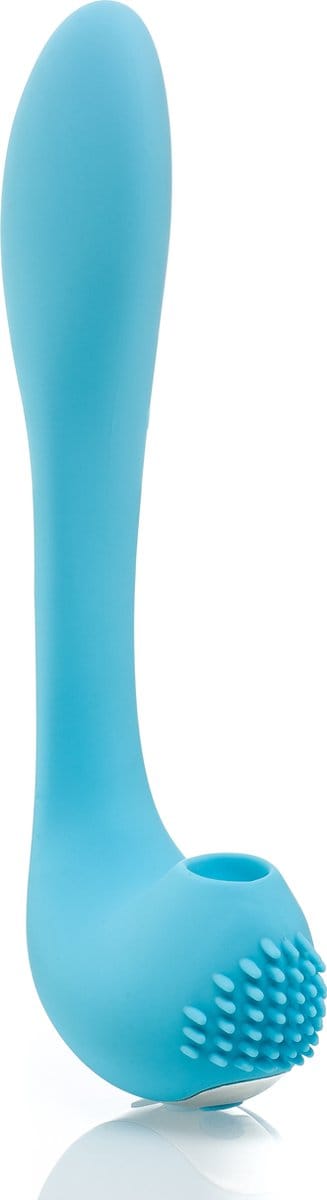 ZENN - vibrator en luchtdruk clitoris stimulator, 10 vibratie standen, 7 luchtdruk standen, inwendig en uitwendig, USB oplaadbaar, waterdicht, silicone