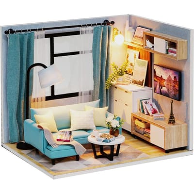 Doe-het-zelf Poppenhuis Hut Handgemaakte Modelbouwset Creatief Cadeau voor Kinderen Verjaardagsfeest