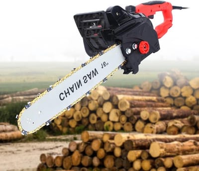 Elektrische Kettingzaag - Houtzaag Machine - Zagen van Hout - Automatische Oliesmering - 16 Inch - Rood
