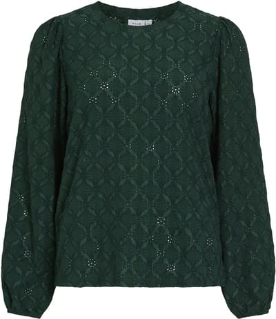 VILA - VIASTA O-NECK L/S TOP - NOOS - Dames - Blouses
