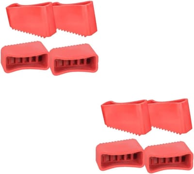 Laddervoetjes Rubber - Ladderdoppen Antislip - Vloeren Beschermen - Antislip Stabiliteit - 5x3.5CM - Rood