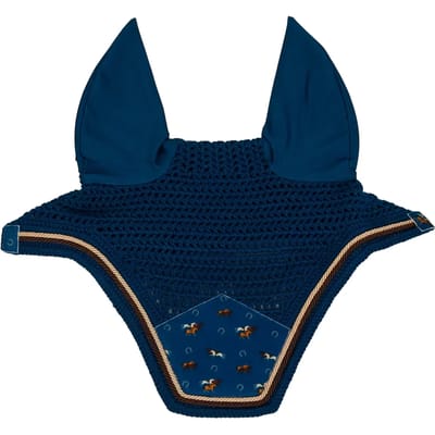 Vliegendek voor paard van fluweel Kentucky Horsewear Fly Veil Wellington Horse Printing