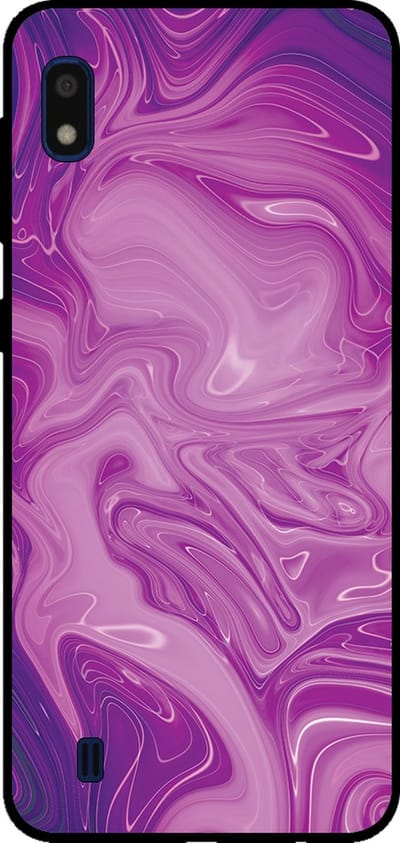 Smartphonica Telefoonhoesje voor Samsung Galaxy A10 met marmer opdruk - TPU backcover case marble design - Paars geschikt voor Samsung Galaxy A10