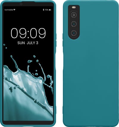 kwmobile telefoonhoesje geschikt voor Sony Xperia 10 V - Hoesje voor smartphone - Back cover in mat petrol