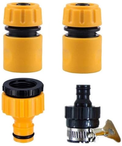Dailygoods - slangconnector 4-pack - slang koppeling - slangverbinder - tuinslang connector - water slang connector