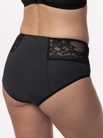 2-pack Menstruatie Midi Slip - Menstruatie ondergoed - Lace - Kanten incontinentie ondergoed - Zwart / L