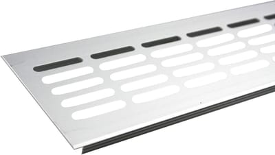 Ventilatierooster Aluminium - Ventilatiepaneel Rooster - Frisse Lucht Toevoer - Continue Ventilatie - 500 mm - RVS Look