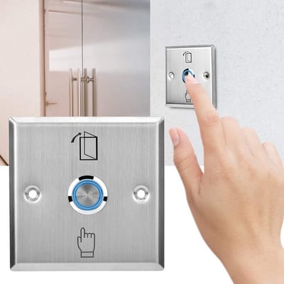 Dailygoods - Toegangscontroleknop - Deurontgrendeling - Gebruiksvriendelijk ontwerp - Zilver - Veilig en duurzaam - Geschikt voor toegangscontrole...