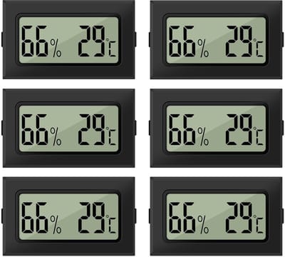Digitale Mini Hygrometer en Thermometer 2-in-1 - 8 Stuks, Luchtvochtigheidsmeter voor Broeikas, Baby- en Woonkamer