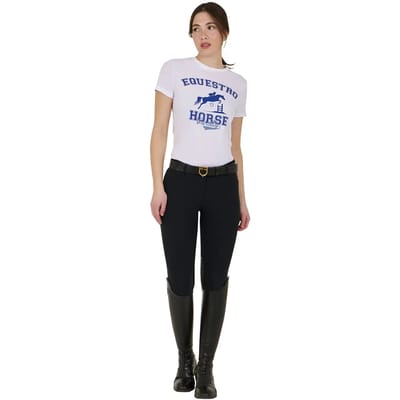 Katoenen T-shirt met paardenmotief voor vrouwen Equestro