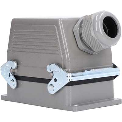 Rechthoekige Heavy Duty Connector Gietaluminiumlegering Waterdicht Ponsen Proces 16A 500V