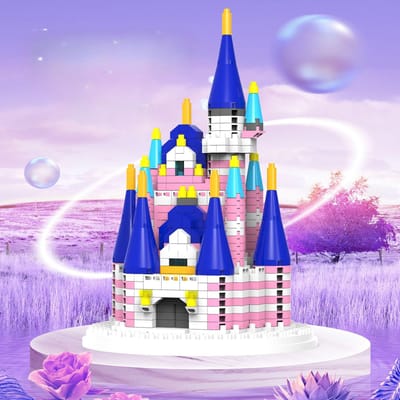 Droom Kasteel Blok Meisje Prinses Hoge Moeilijkheid Puzzel Speelgoed voor Kinderen Cadeau Compatibel 11.5*4.5*16cm white
