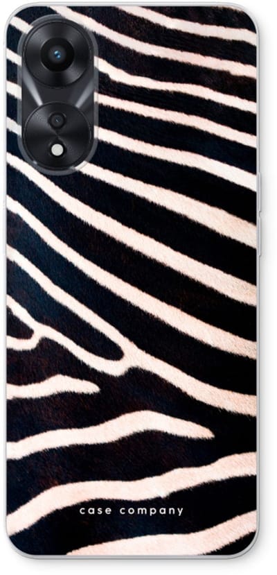 Case Company® - Hoesje geschikt voor Oppo A78 5G hoesje - Zebra - Soft Cover Telefoonhoesje - Bescherming aan alle Kanten en Schermrand