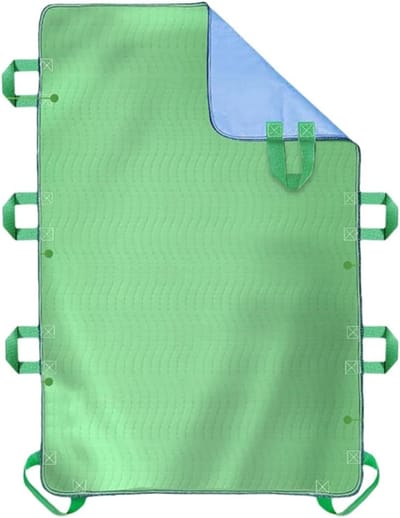 YAGXIG Incontinentiematrasbeschermer - Wasbaar matras - Wasbaar en waterdicht volwassen bed - Herbruikbaar - Verlammingsbenodigdheden - Draagbare mat - Met handvat 86*132 cm