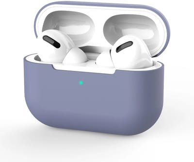 AirPods Hoesje geschikt voor Apple AirPods 4 – Violetgrijs - Siliconen Beschermende Case