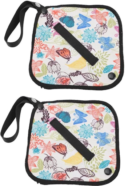 Dailygoods- Plasdoekjes 2 Stuks - Wasbaar - Bamboe Koolstofvezel - Waterdicht - Milieuvriendelijk - 16 x 16 cm - Urinoir