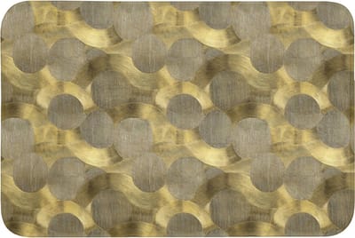 Badmat 90x60 cm - Antislip - Modern - Geometrisch - Goud - Badmatten voor badkamer - Badkamermat - Douchemat - Badkamer mat