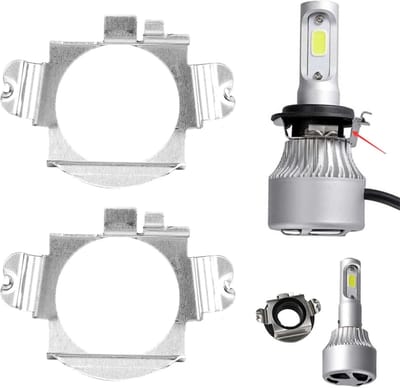 2x Koplamp klem - H7 LED koplamp klem - Lamp houder - Bevestigingsclip - lamp-vasthouders - Auto verlichting - Adapter - Universeel - Metaal - Jonyx