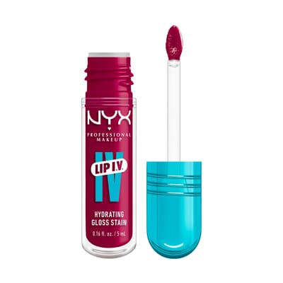 NYX Professional Make Up Lip IV Magenta Mist Hydraterende Lipgloss + Stain - Tot 12 uur hydratatie - Verrijkt met magnesium, vitamine B12 en kokoswater - 5ml