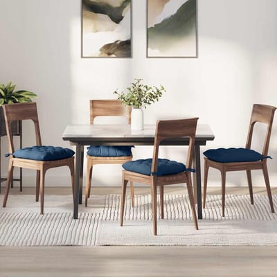 vidaXL Zitkussens 4 st Stof Blauw 40 x 40 x 6 cm