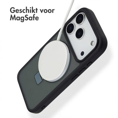 Accezz Hoesje - Geschikt voor Apple iPhone 17 Pro Max - Ring Stand Backcover geschikt voor MagSafe - Zwart