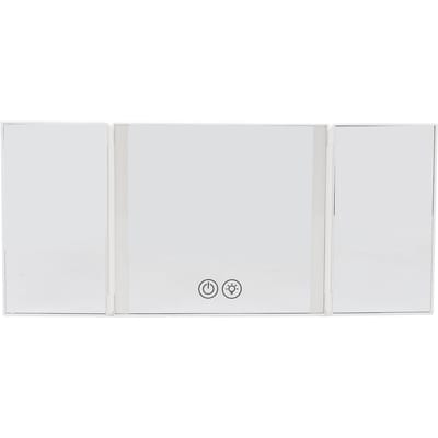 Drievoudig Vouwbare Auto Zonneklep Kapspiegel Opvouwbare Auto Zonneklep Make-up Spiegel Auto Zonneklep Kapspiegel white