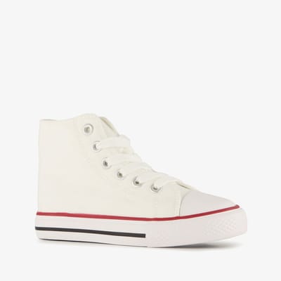 Hoge canvas kinder sneakers wit - Maat 24