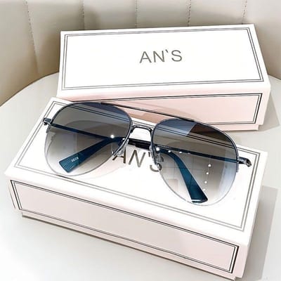 Lunettes de Soleil Dégradées Mode adaptées aux messieurs Grand Cadre Design Lunettes de Soleil Pilote Anti-reflet Lunette De Soleil Homme UV400 (Aucune boîte)