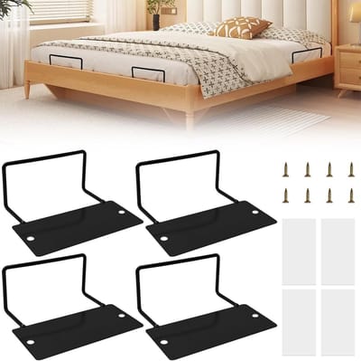 Matras Houder Set - Bed Klemmen - Materasso Stabiel Houden - Antislip Met Bevestiging - 12x9.5x5 cm - Zwart