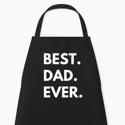Keukenschort "Best Dad Ever" | Kerstcadeau voor Papa | Vaderdag Cadeau Zwart