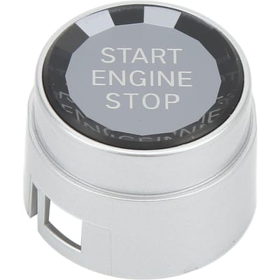 Bouton de Couvercle de Bouton de Démarrage Stop Moteur de Voiture Résistant aux Rayures Non Décolorant Remplacement pour Série F X1 X2 X3 X4 X5 X6 X7 gray