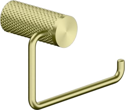 Owen & Finch Toiletrolhouder – Geborsteld Champagne Goud | Brushed Champagne Gold (PVD) – Loodvrij Messing – Luxe Wandmodel met Diamantkarteling