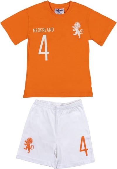 Fun2wear Shortama Elftal Oranje Wit maat 128