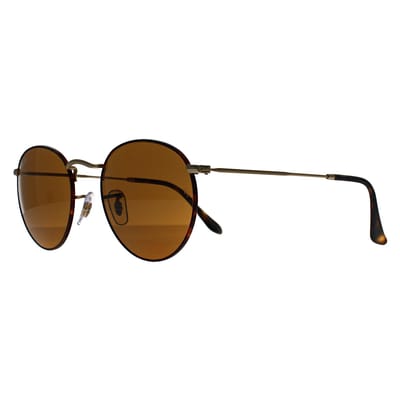 Ray-Ban Round Metal 3447 927533 mat havana op mat goudbruin zonnebril