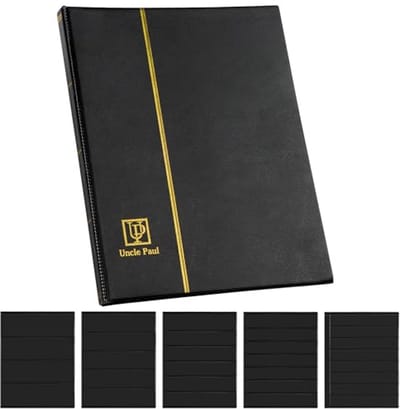 Postzegel Album met 120 Zakken - Kunstleer Houder voor Diverse Afmetingen en Documenten