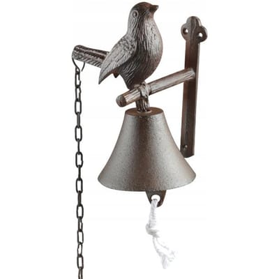 Esschert Design deurbel vogel met trekketting