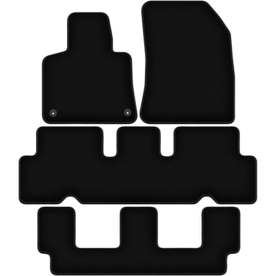 BASIC zwarte veloursmatten voor: Citroen C4 Grand Spacetourer 7-zits (2013-2021)