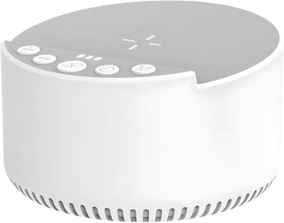 Slaap Geluid Machine - Geluid Apparaat Speaker - Rustig Slapen - Draadloze Oplader - 10 x 5.7 cm - Wit