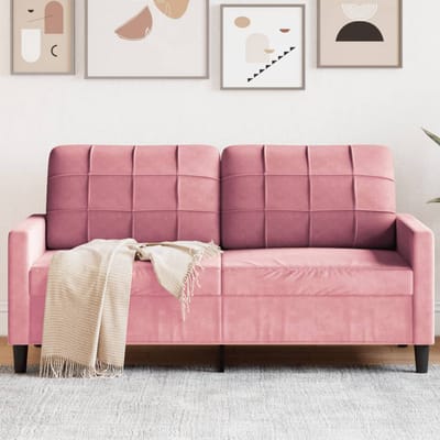 vidaXL - Tweezitsbank - 140 - cm - fluweel - roze