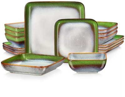 Valentina Serviesset - 16 delig - 4 persoons - Mix kleur - Dinerborden - Bordenset - Diepe borden - Ontbijtborden - Servies - Keukenservies