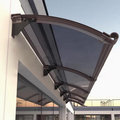 Gebogen Deurluifel met Aluminium Frame - Bescherming tegen Zon en Regen
