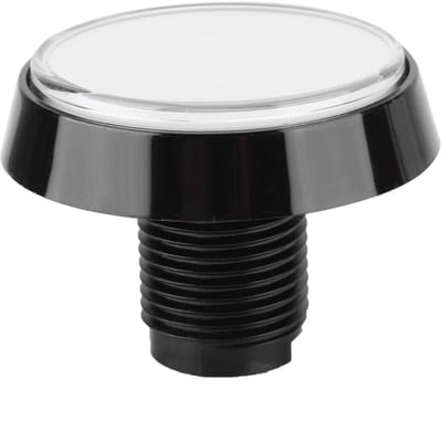 Golden crown - Grote LED Drukknop - Micro Switch - Voor Game Machines - 60mm - Drukknop met LED - Geschikt voor diverse toepassingen - Kleur zwart