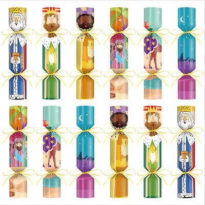 Dailygoods- Kerstkoekjesdozen 12 Stuks - Drievoudige Cadeaudozen - Snoepdozen - Feestdecoratie - Met Deksel - Voor Kerstfeest