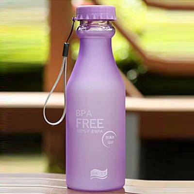 2 st. Lekvrije Drinkfles 550 ml - BPA Vrije Waterfles - Herbruikbare Drinkfles - Vaatwasserbestendig - Paars