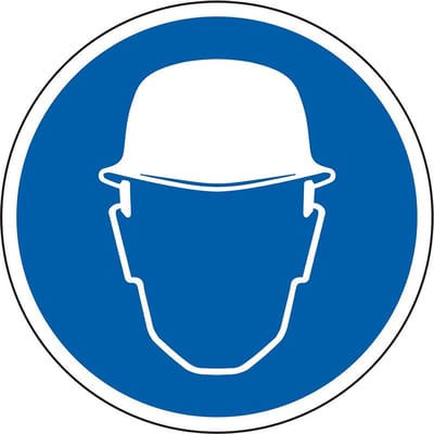 Helm verplicht sticker 100 mm