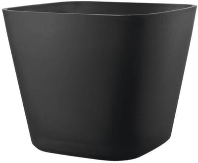 DEROMA Origin vierkante bloempot - 28 x 23,5 cm - 12 L - Antraciet