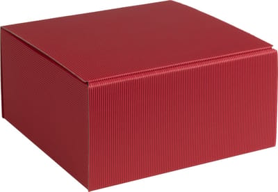 Geschenkdoos ribbelkarton, 25x24x12cm ROOD (35 stuks)